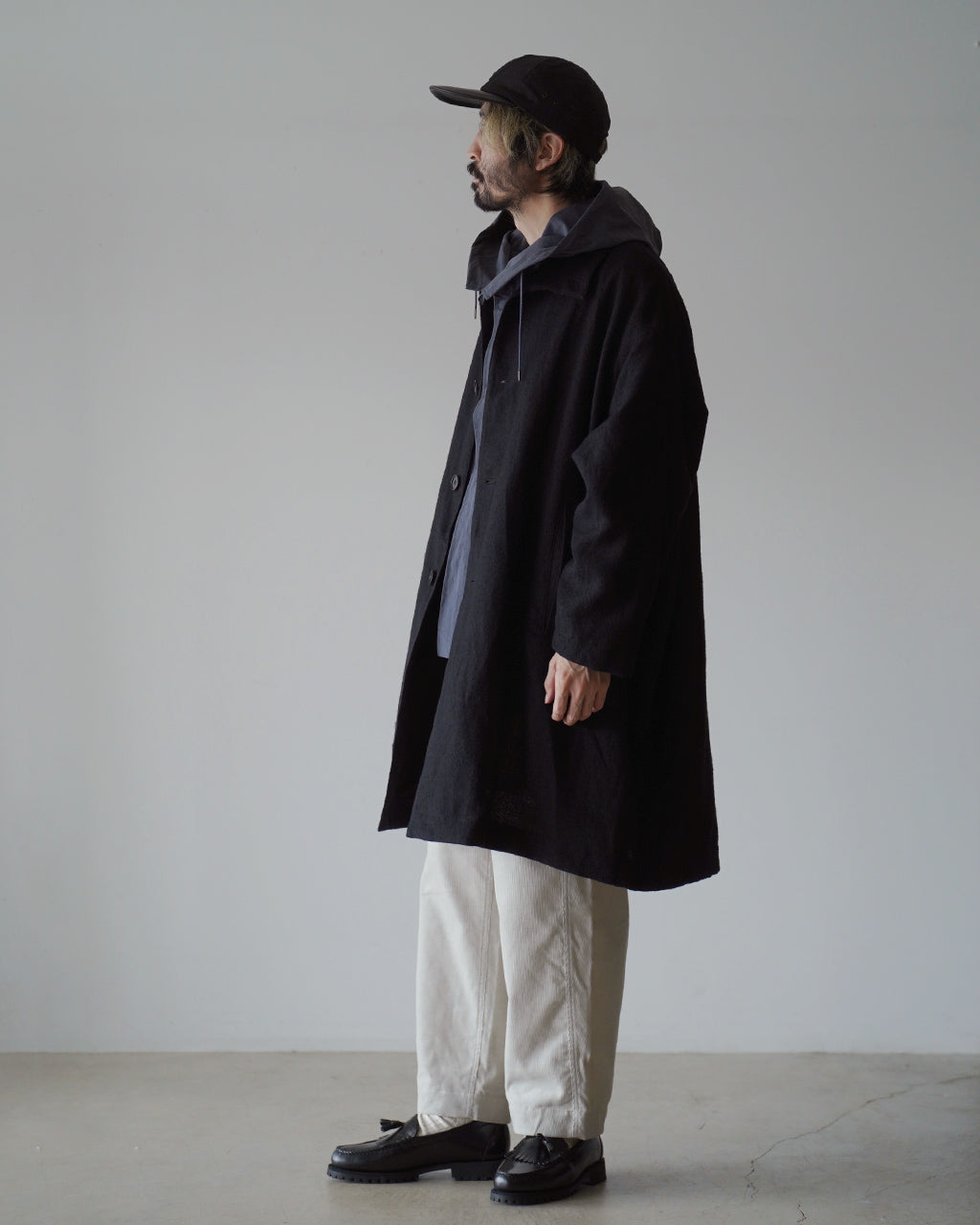 Linen mixed wool coat CO01263