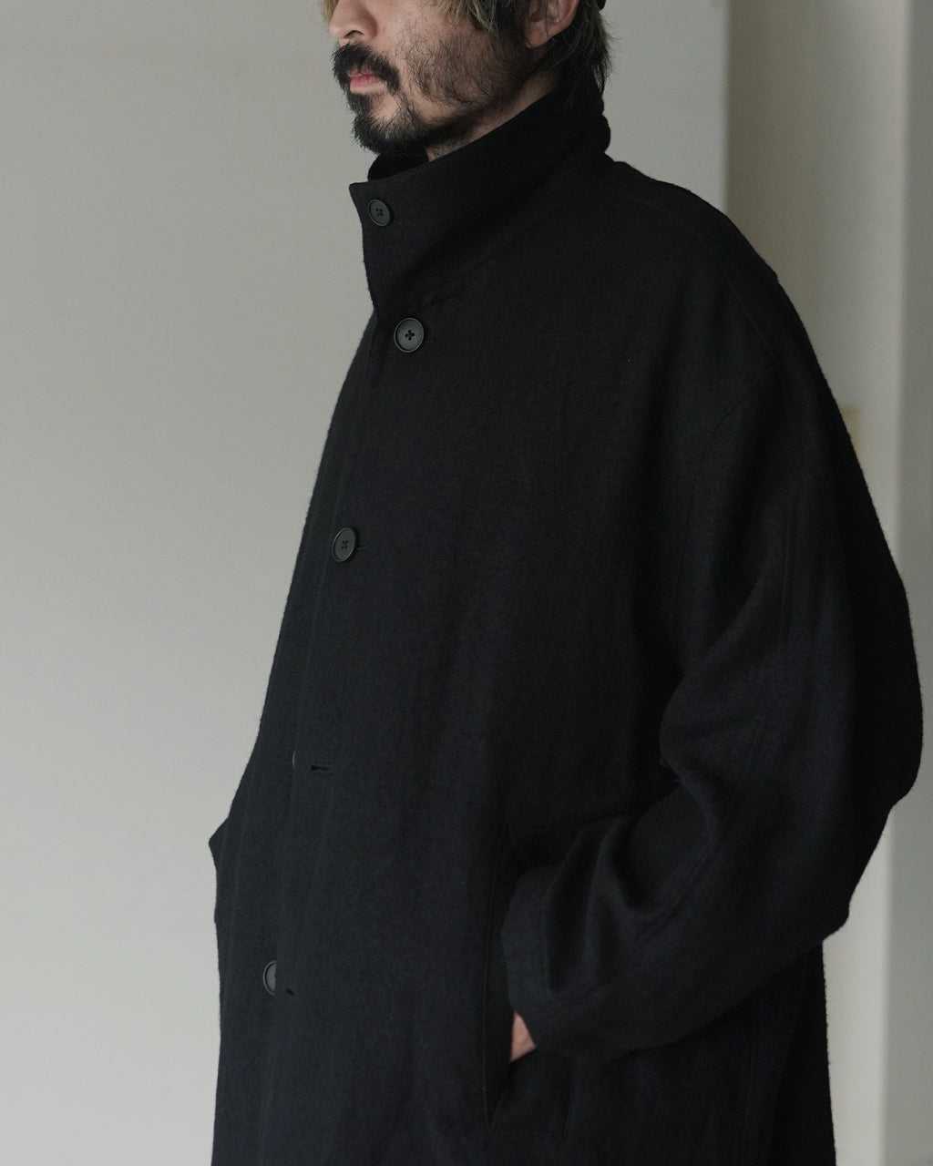 Linen mixed wool coat CO01263