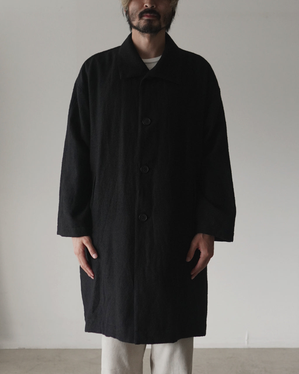 Linen mixed wool coat CO01263