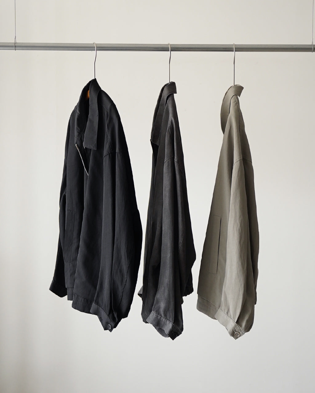 Pigment print zip up blouson BL05261