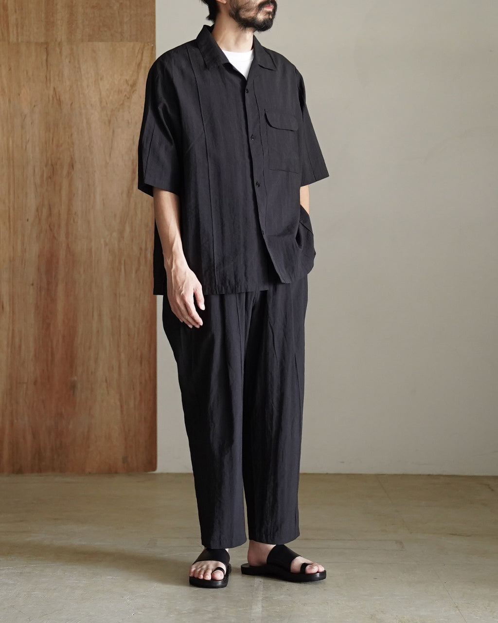 STILL BY HAND スティルバイハンド Pin tuck half sleeve shirt オープンカラーシャツ ピンタック｜Crouka(クローカ)