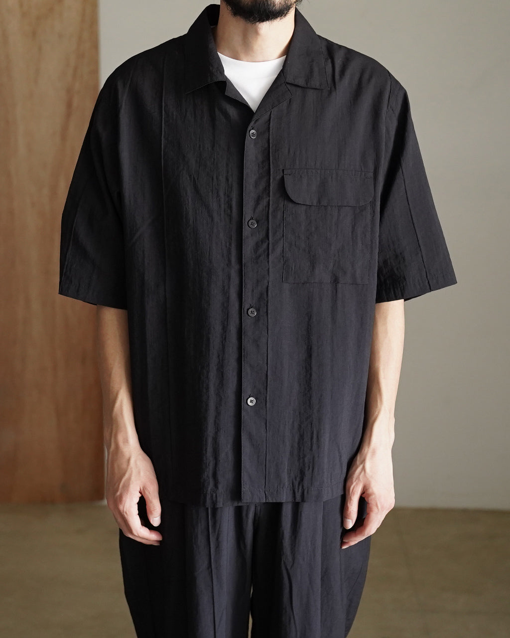 STILL BY HAND スティルバイハンド Pin tuck half sleeve shirt オープンカラーシャツ ピンタック｜Crouka(クローカ)