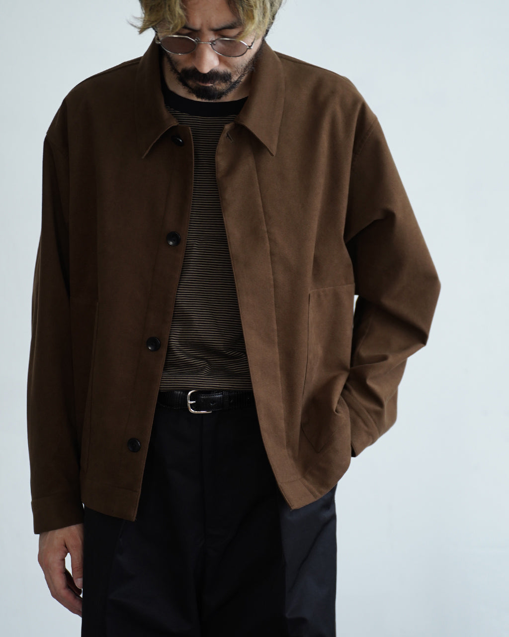 Synthetic leather short blouson BL07263