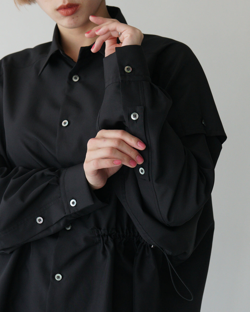 ＼早得24時間限定ポイント10倍／SYNTH シンス ウエストギャザーシャツ Waist Gathered Shirt ドローコード UVカット 撥水機能付き S741-SB02-930