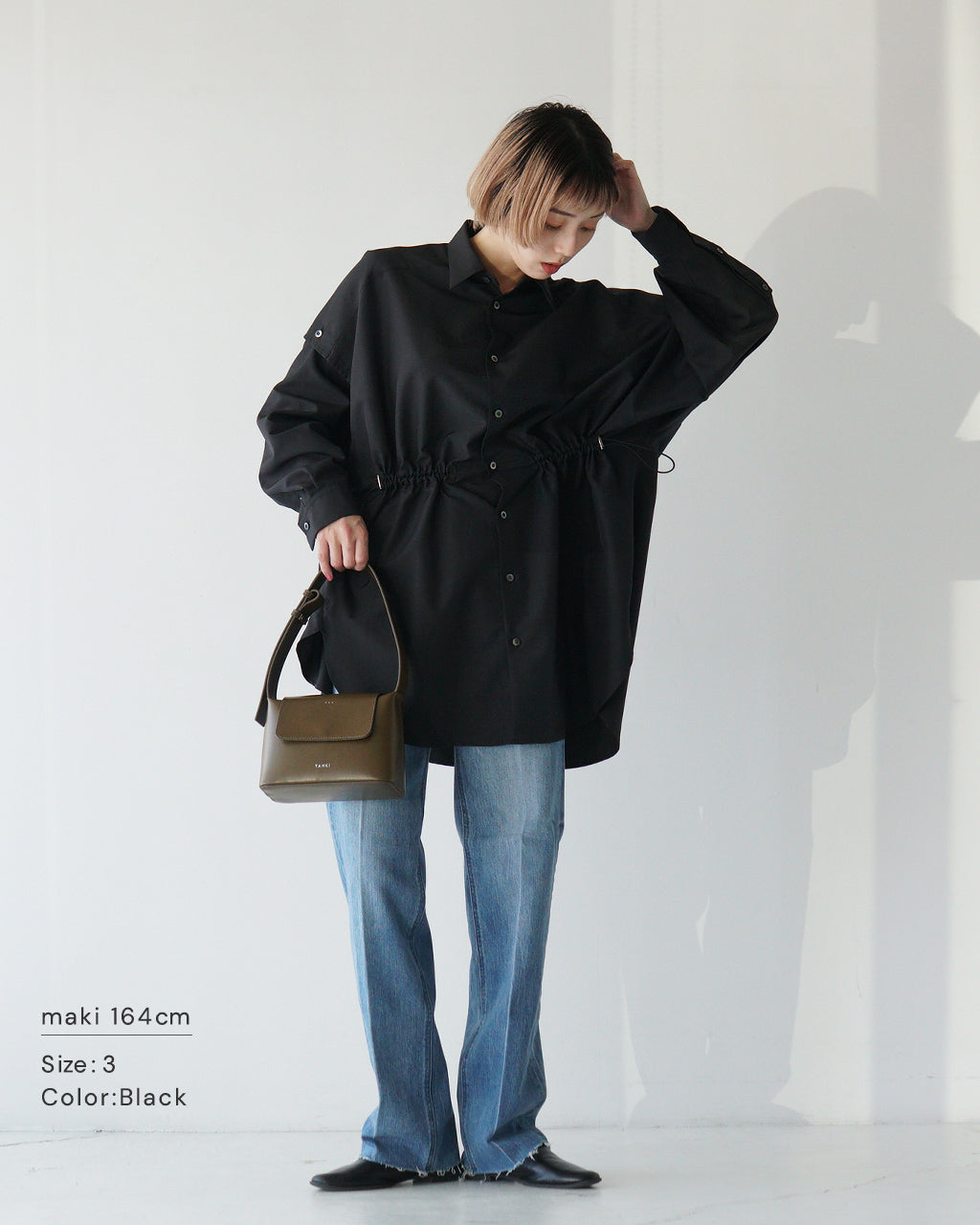 ＼早得24時間限定ポイント10倍／SYNTH シンス ウエストギャザーシャツ Waist Gathered Shirt ドローコード UVカット 撥水機能付き S741-SB02-930