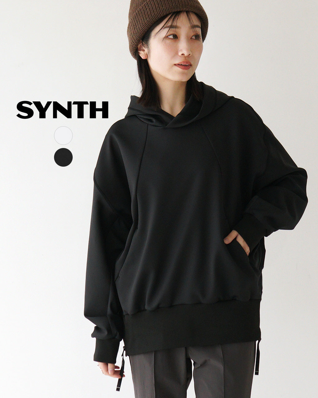 SYNTH Side ZIP Hoodie Parka Hood S741-ST02-931 [Free Shipping] 