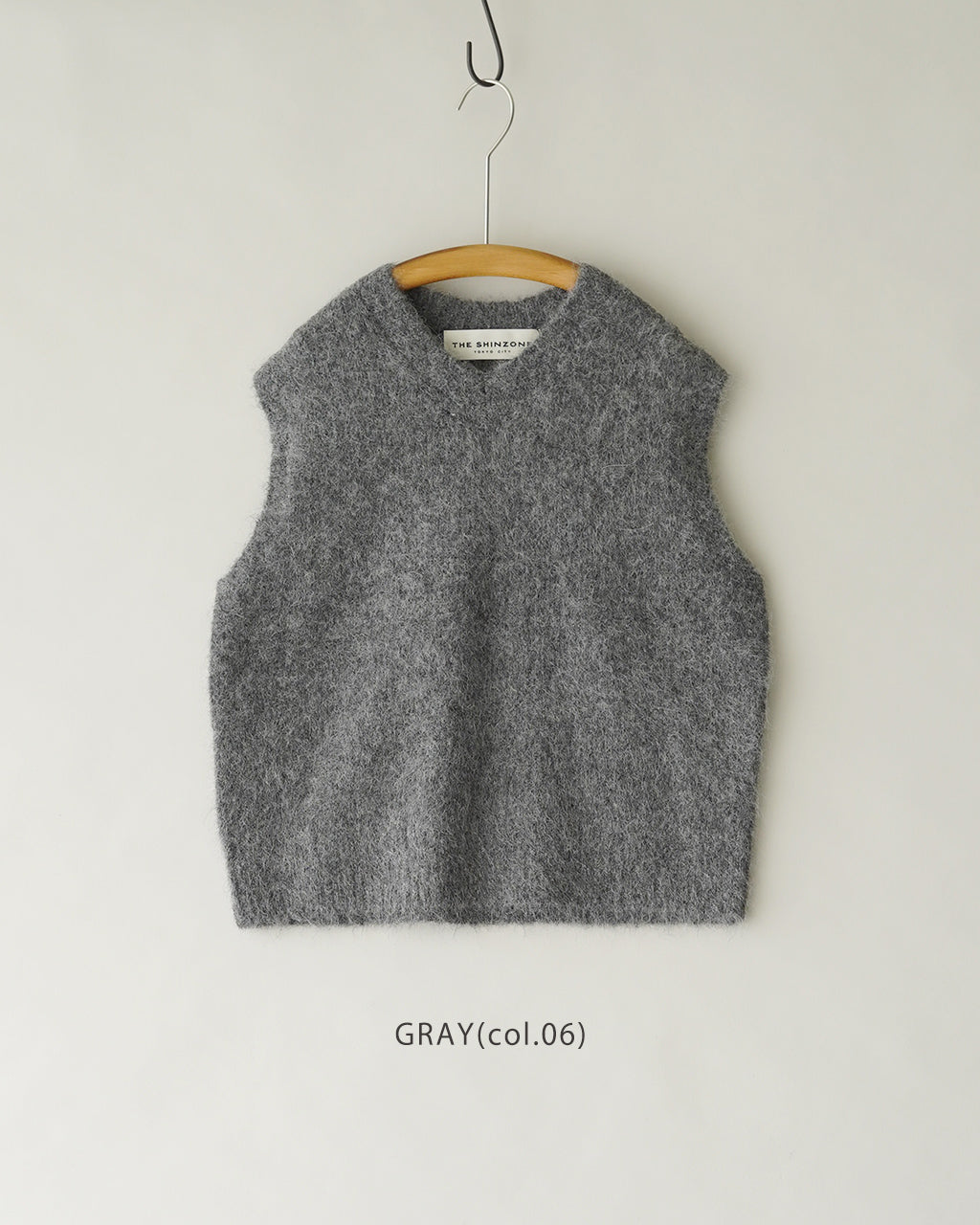 ALPACA SHAGGY KNIT VEST 26AMSNI04