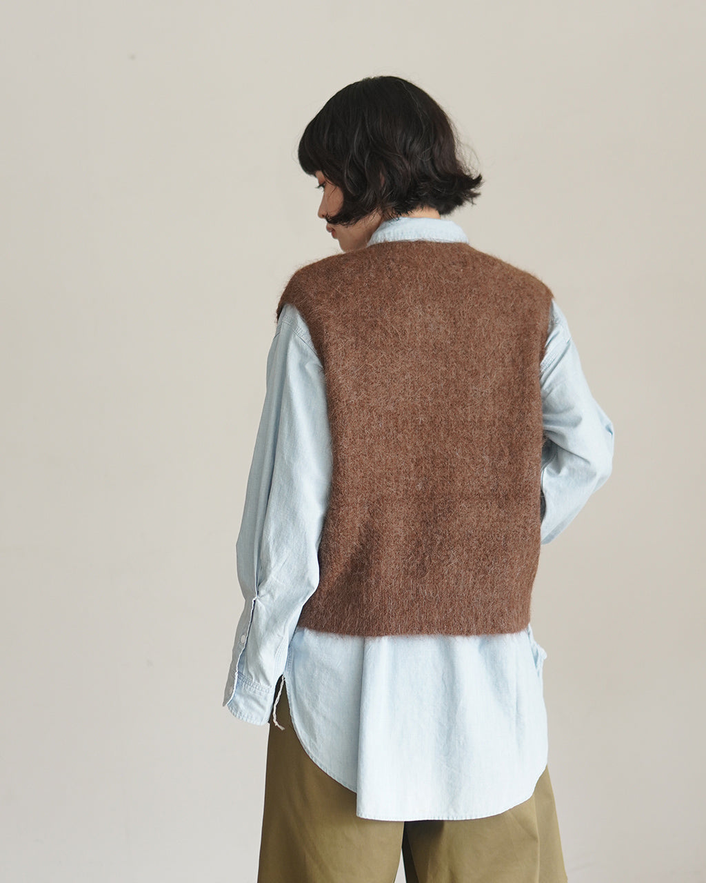 ALPACA SHAGGY KNIT VEST 26AMSNI04