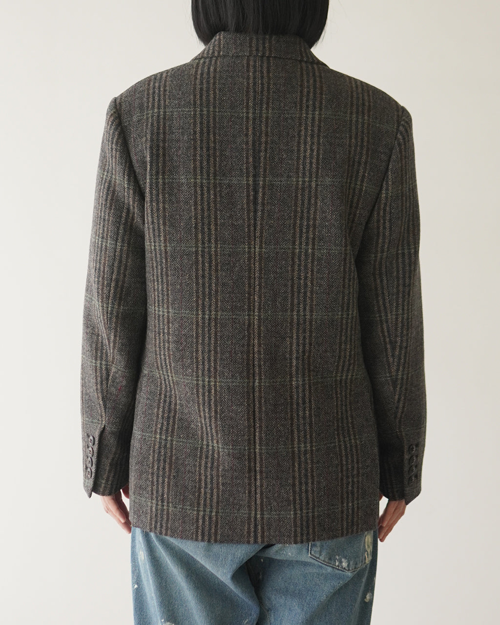 BRITISH WOOL CHECKED JACKET 26AMSJK02