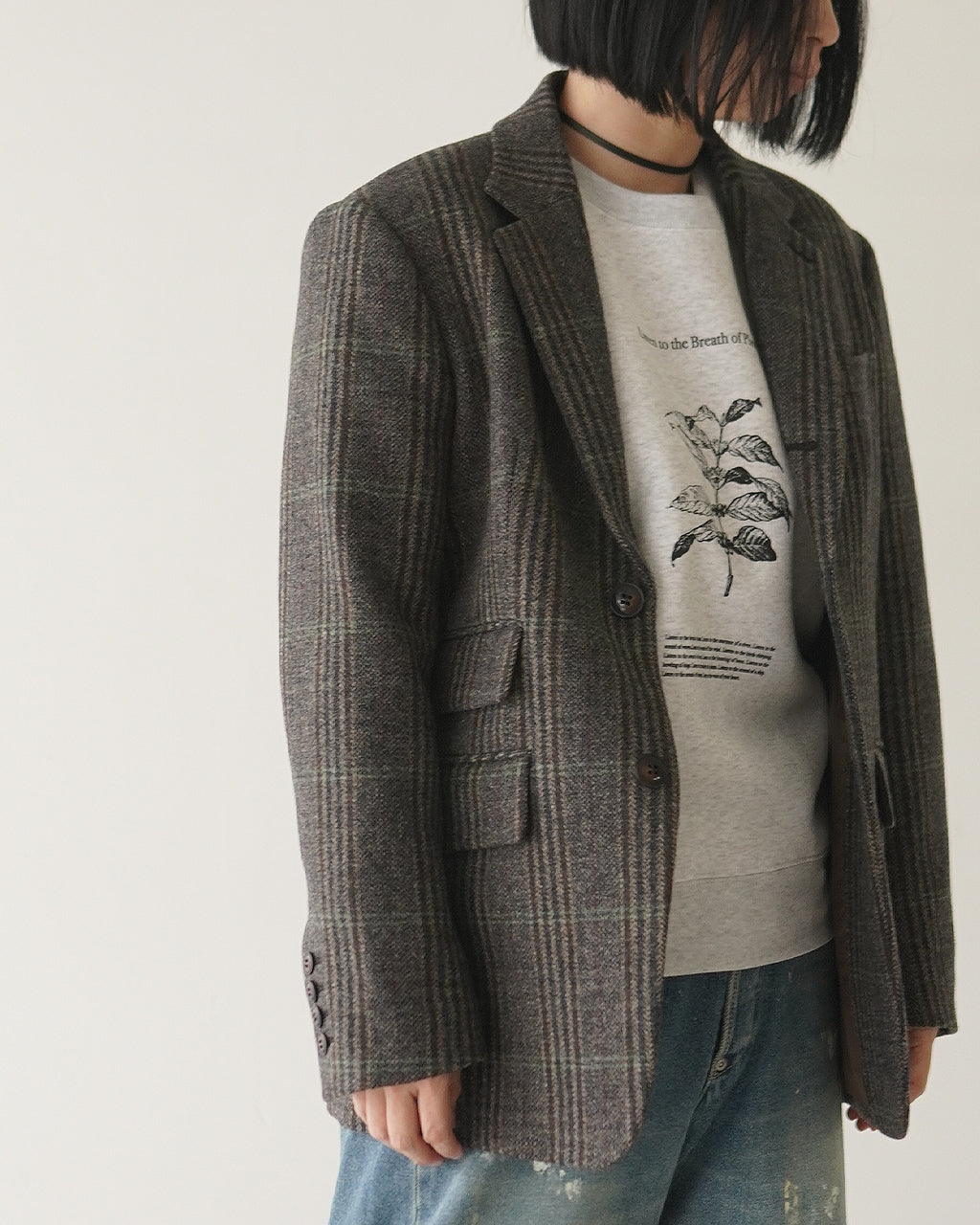 BRITISH WOOL CHECKED JACKET 26AMSJK02