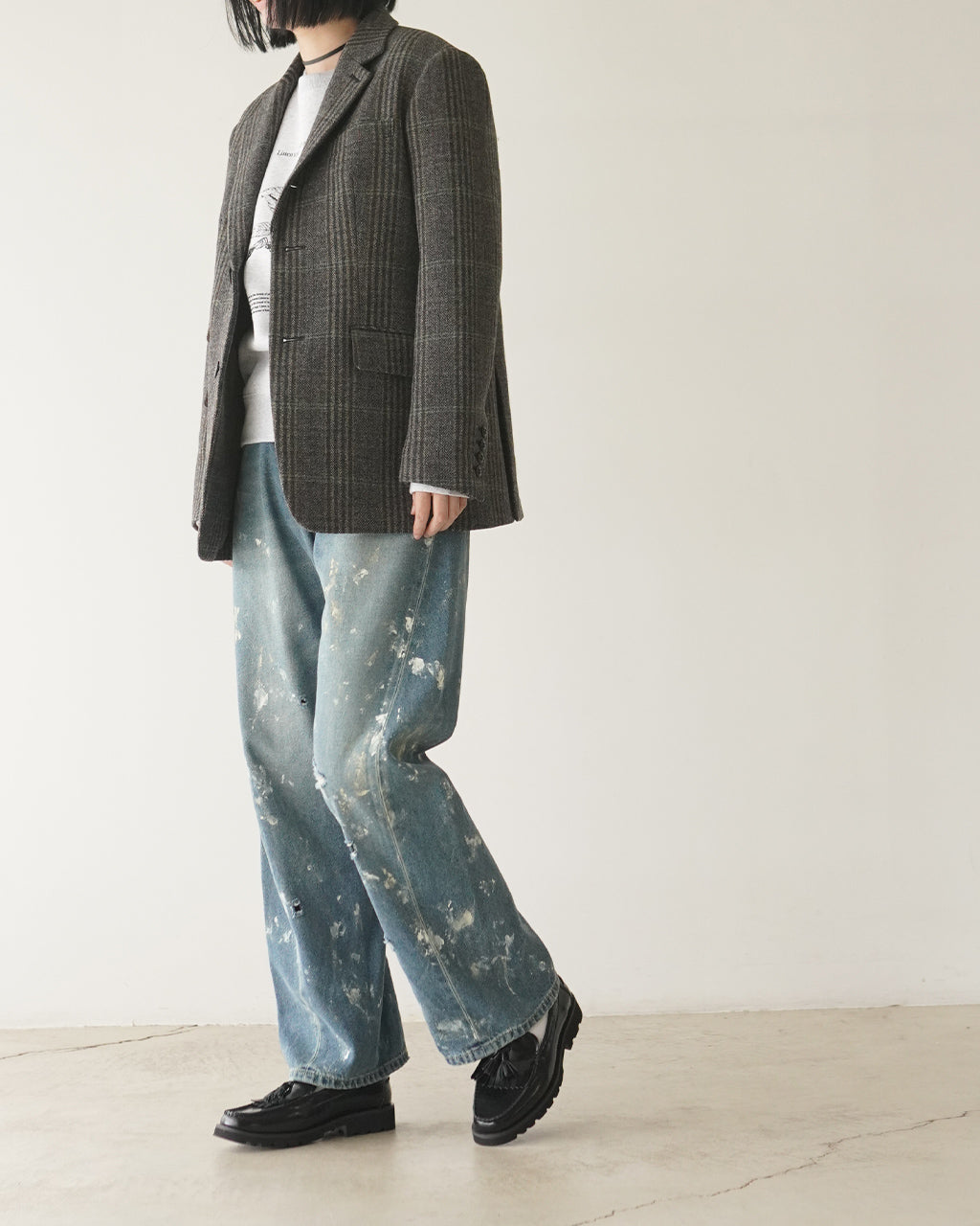 BRITISH WOOL CHECKED JACKET 26AMSJK02