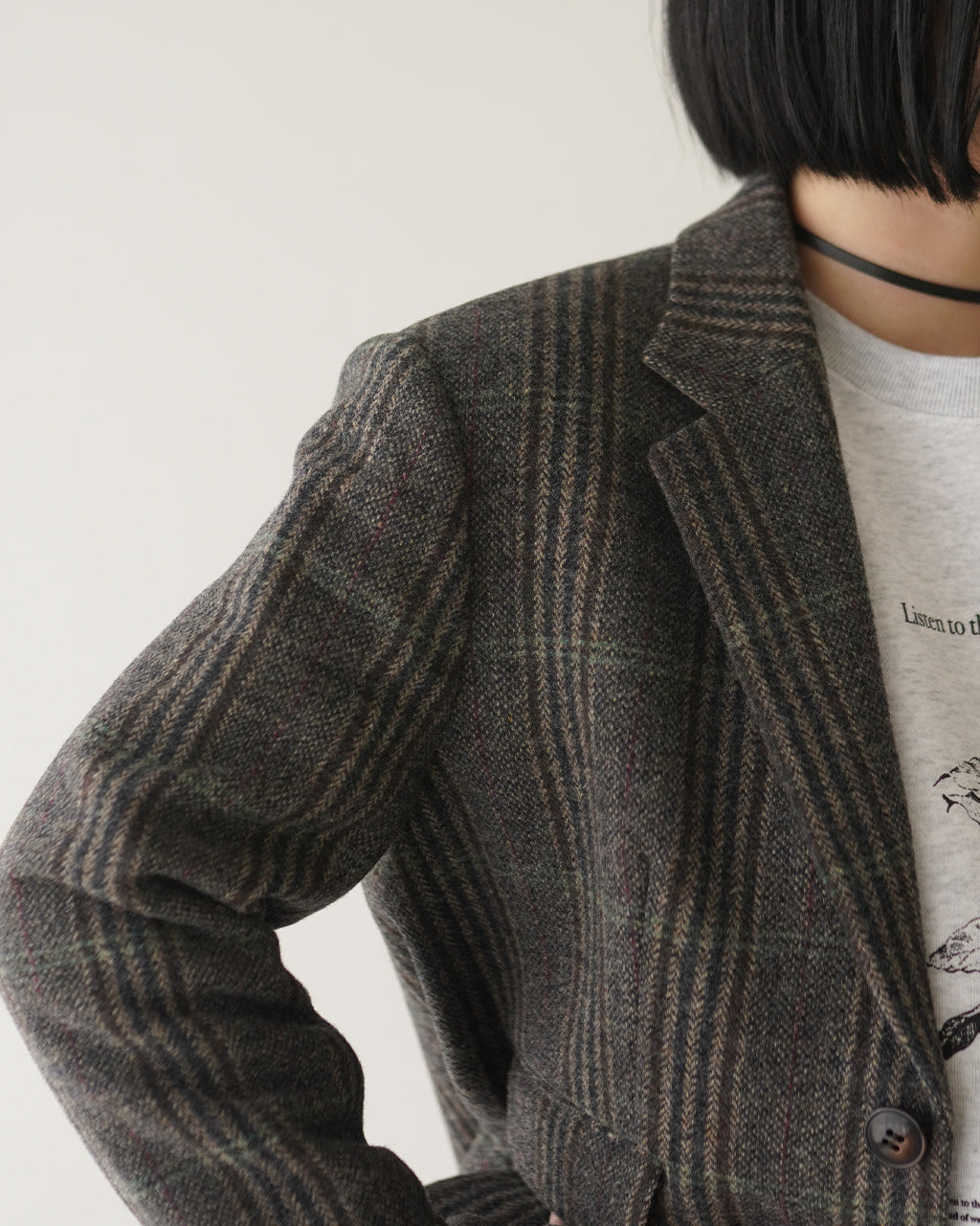 BRITISH WOOL CHECKED JACKET 26AMSJK02