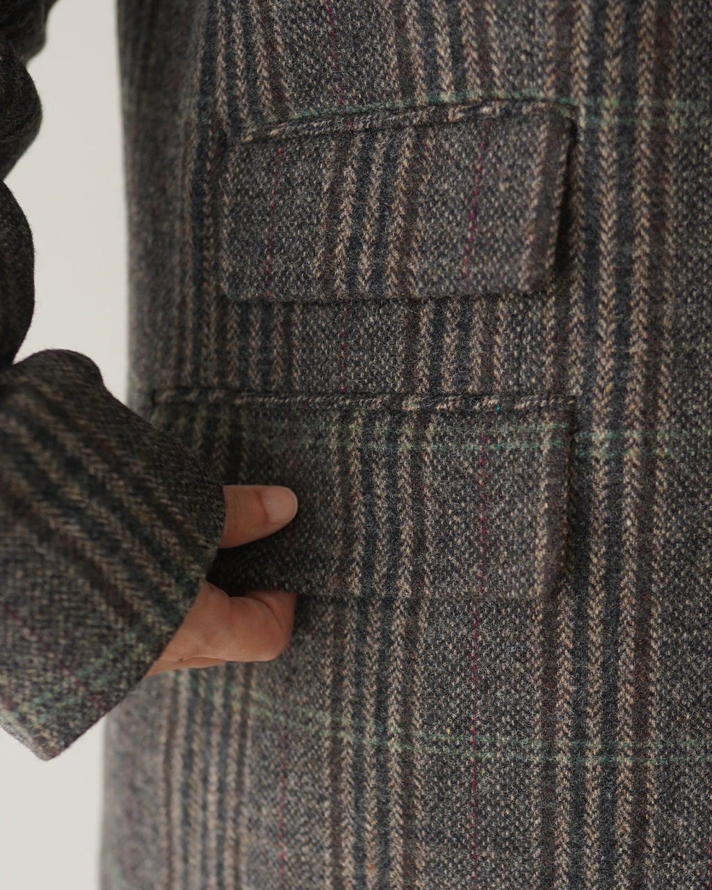 BRITISH WOOL CHECKED JACKET 26AMSJK02