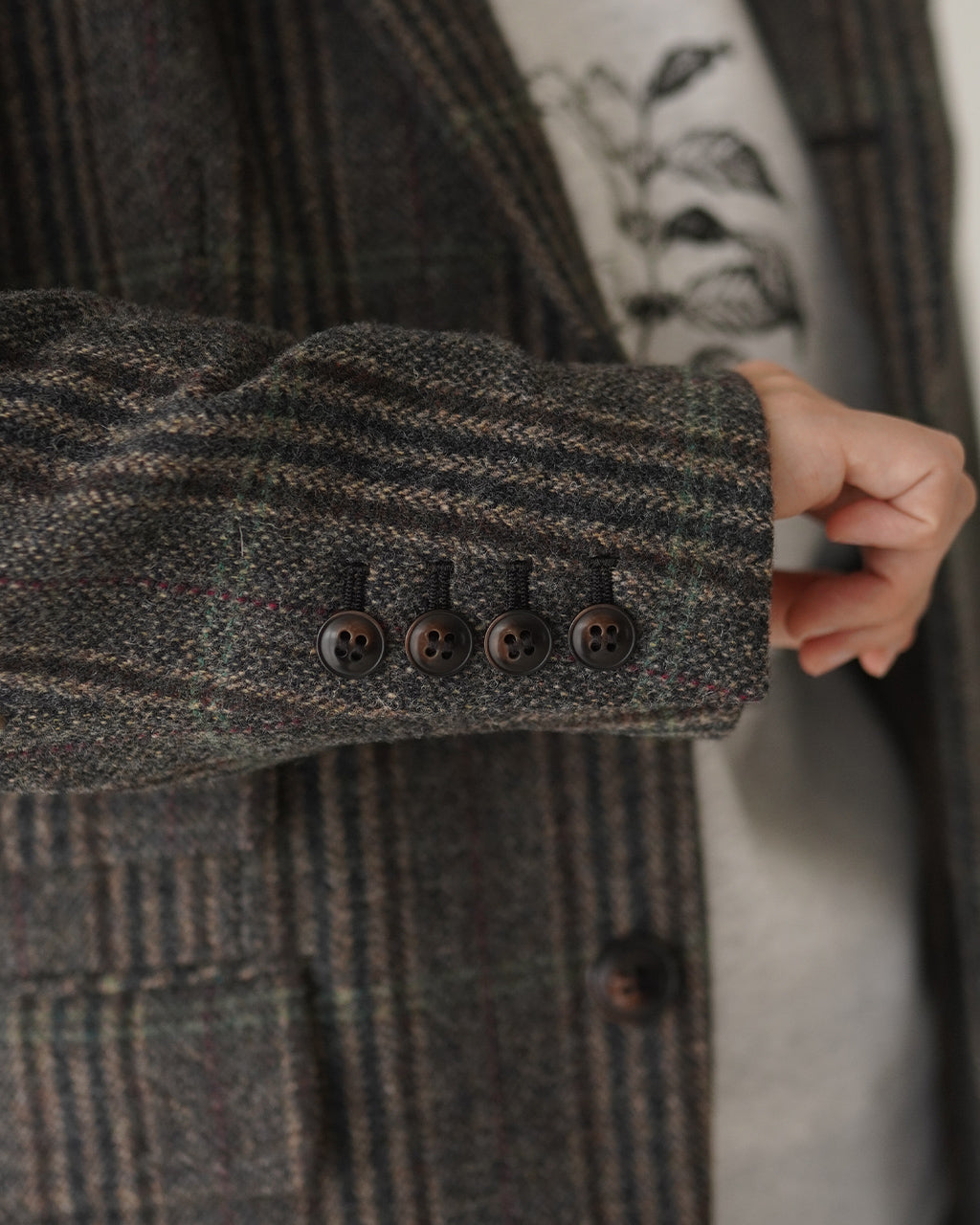 BRITISH WOOL CHECKED JACKET 26AMSJK02
