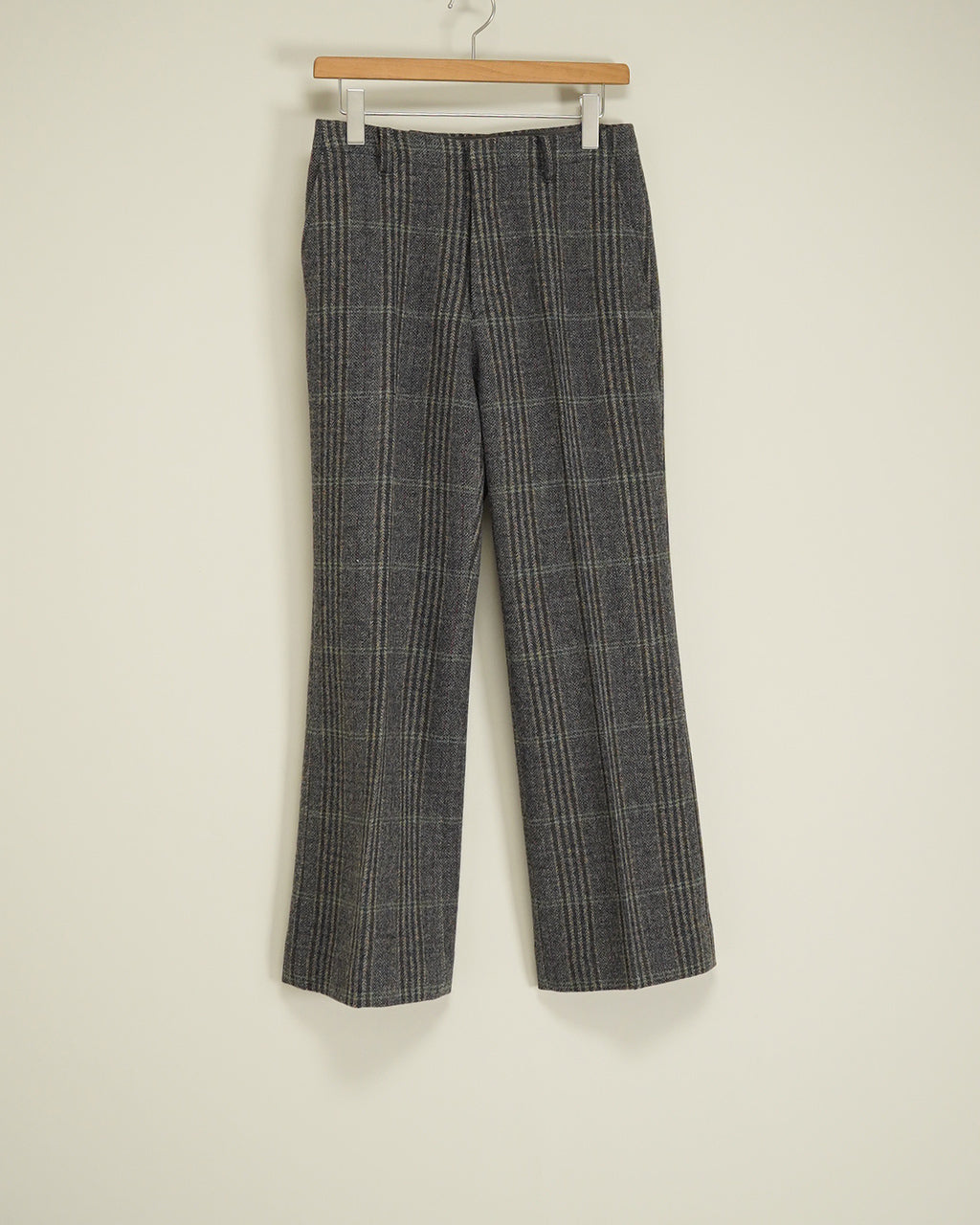 BRITISH WOOL CHECKED TROUSERS 26AMSPA03