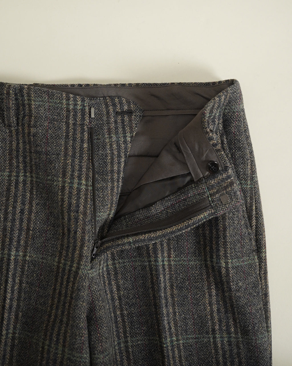 BRITISH WOOL CHECKED TROUSERS 26AMSPA03