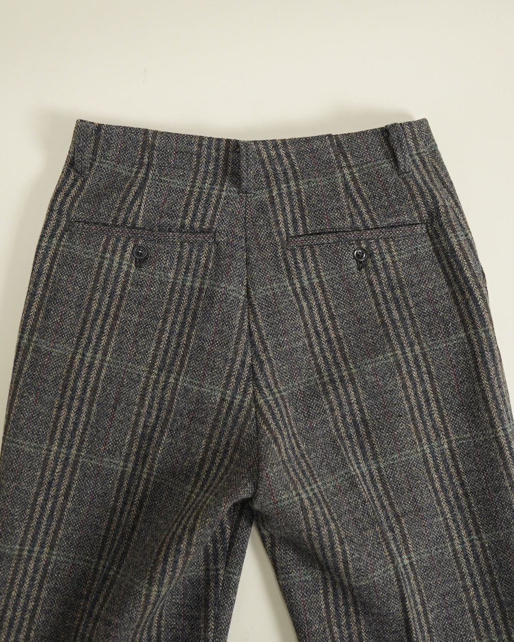 BRITISH WOOL CHECKED TROUSERS 26AMSPA03