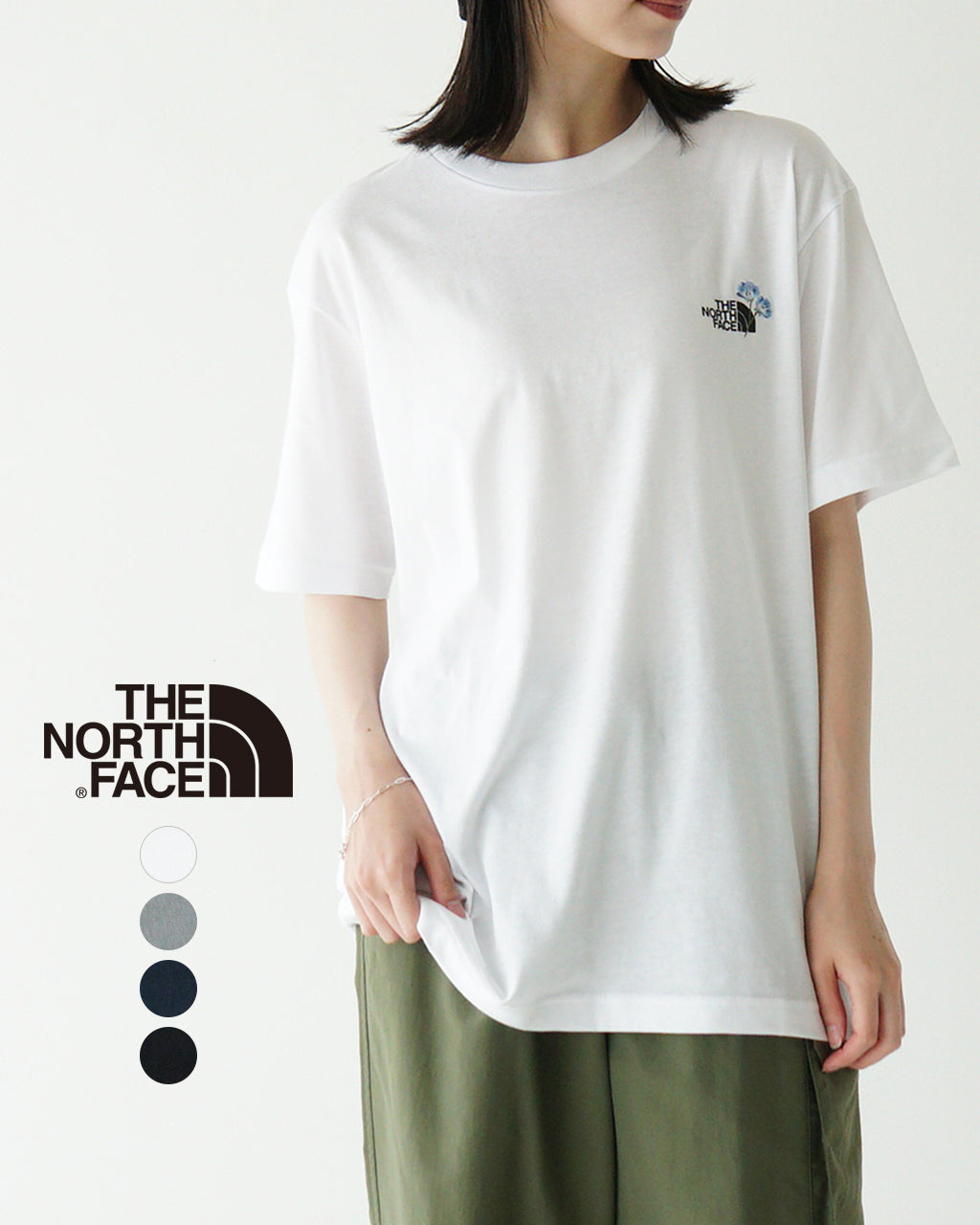 THE NORTH FACE ノースフェイス S/S Flower Logo Tee フラワーロゴ 半袖 Tシャツ NT32546