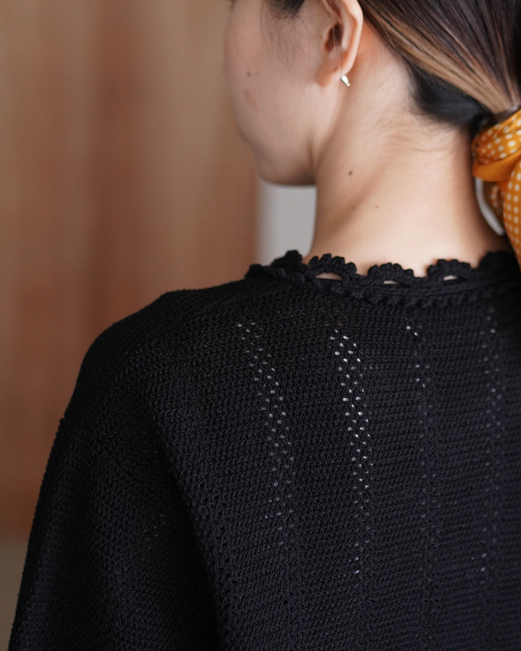 シンゾーン  レース切り替えニット THE SHINZONE(ザ シンゾーン) MESH LACE KNIT CARDIGAN メッシュレース