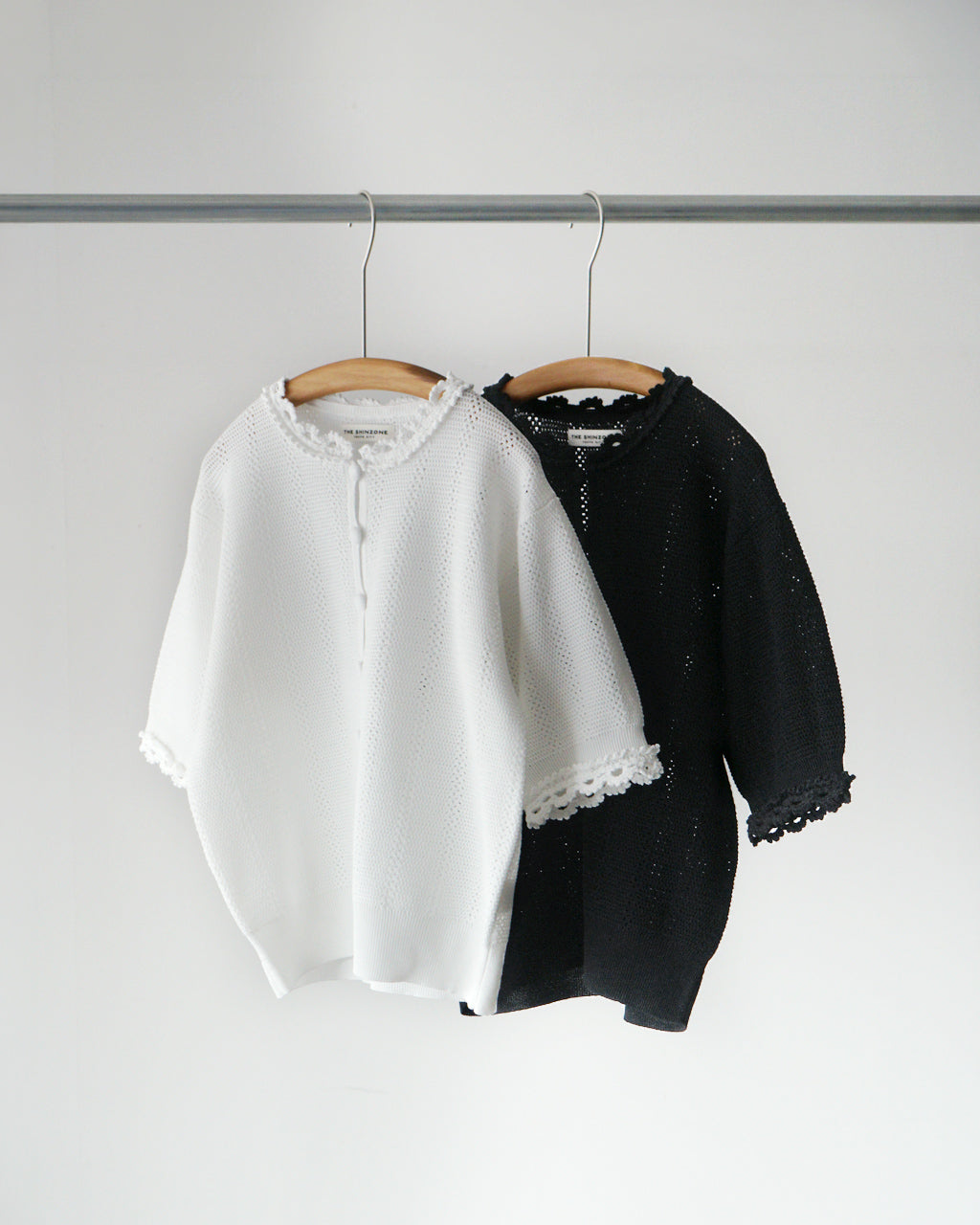 THE SHINZONE シンゾーン MESH LACE KNIT CARDIGAN メッシュレース