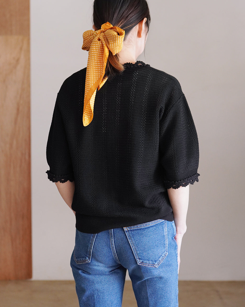THE SHINZONE シンゾーン MESH LACE KNIT CARDIGAN メッシュレース