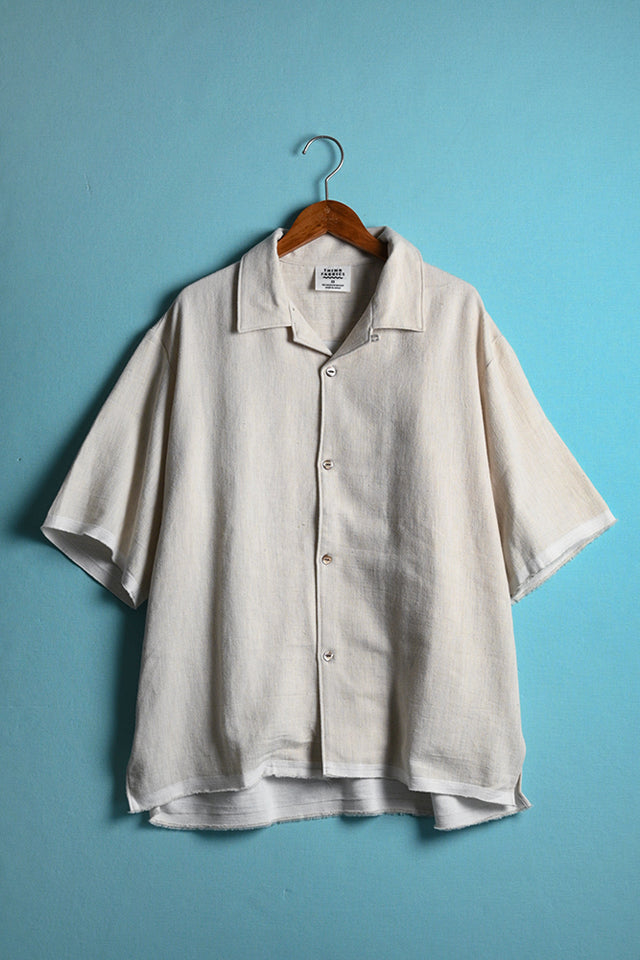 【アウトレット！30%OFF】THING FABRICS シングファブリックス TF オープンカラー シャツ Open Collar Shirt (Cotton Twill)  TFIN-2407【送料無料】