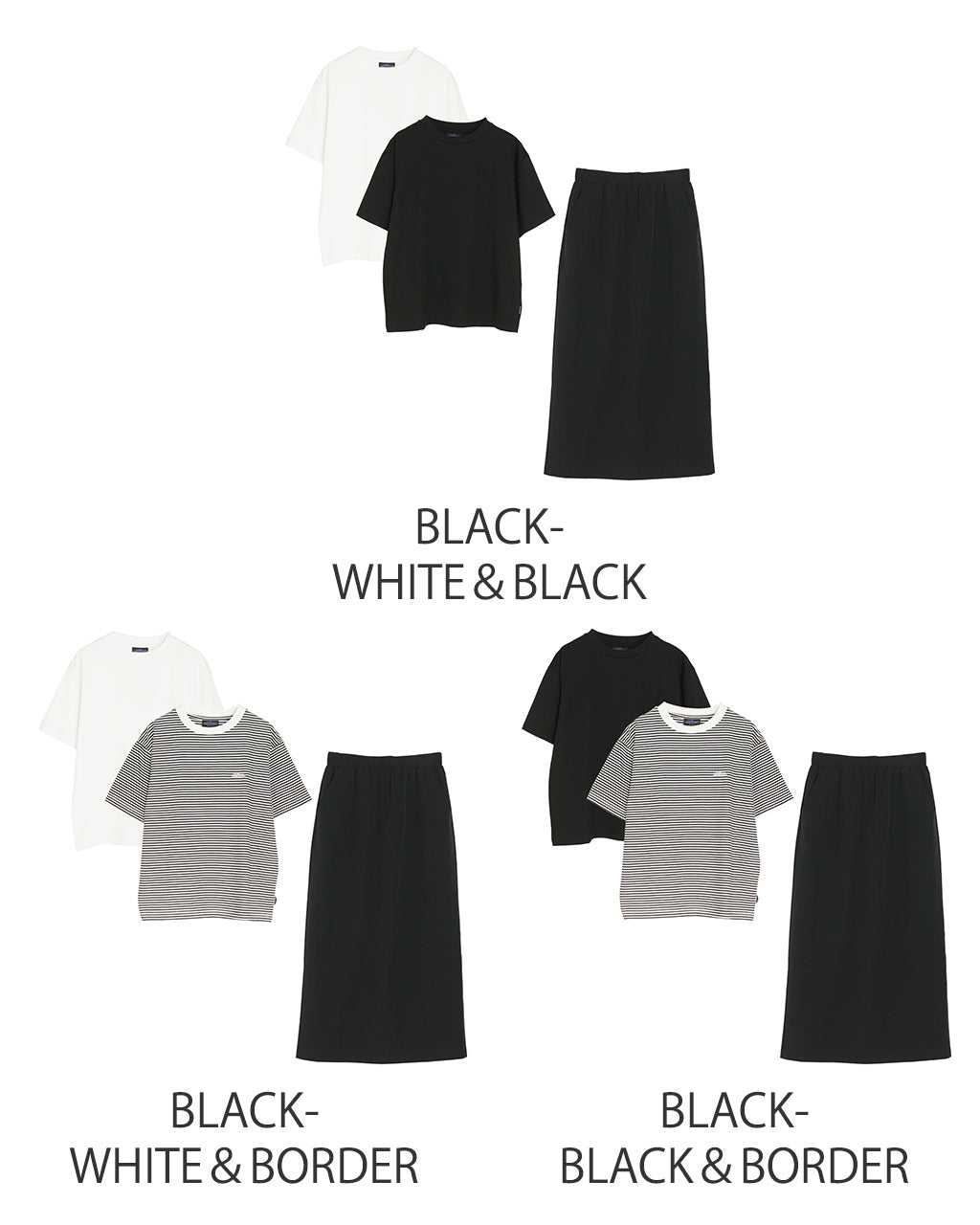 THOUSAND MILE サウザンドマイル 【3点セット】ショートスリーブ Tシャツ セット & イージースカート SHORT SLEEVE T-SHIRT SET & EASY SKIRT TM251AK50992＜別注＞【送料無料】