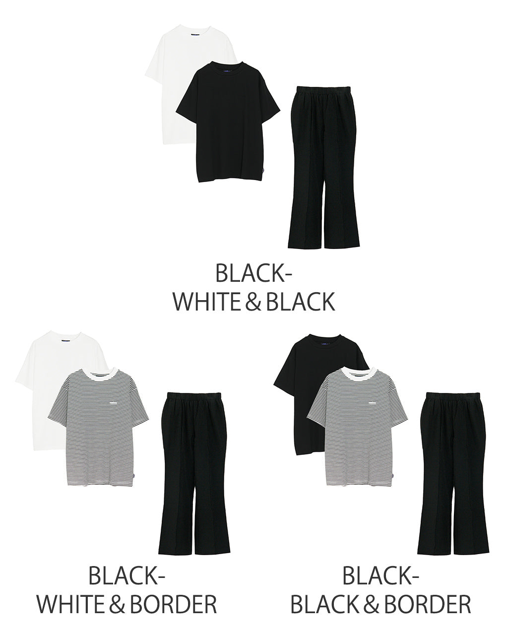 THOUSAND MILE サウザンドマイル 【3点セット】ショートスリーブ Tシャツ セット &フレア イージーパンツ SHORT SLEEVE T-SHIRT SET & FLARE EASY PANTS TM251AK51002【送料無料】