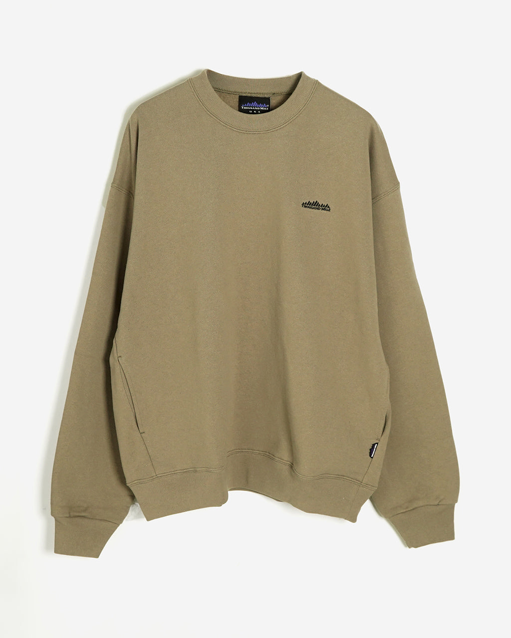 THOUSAND MILE サウザンドマイル スウェット CREW NECK PULLOVER 裏起毛 ポケット付き クルーネック オーバーサイズ TM242UK00470