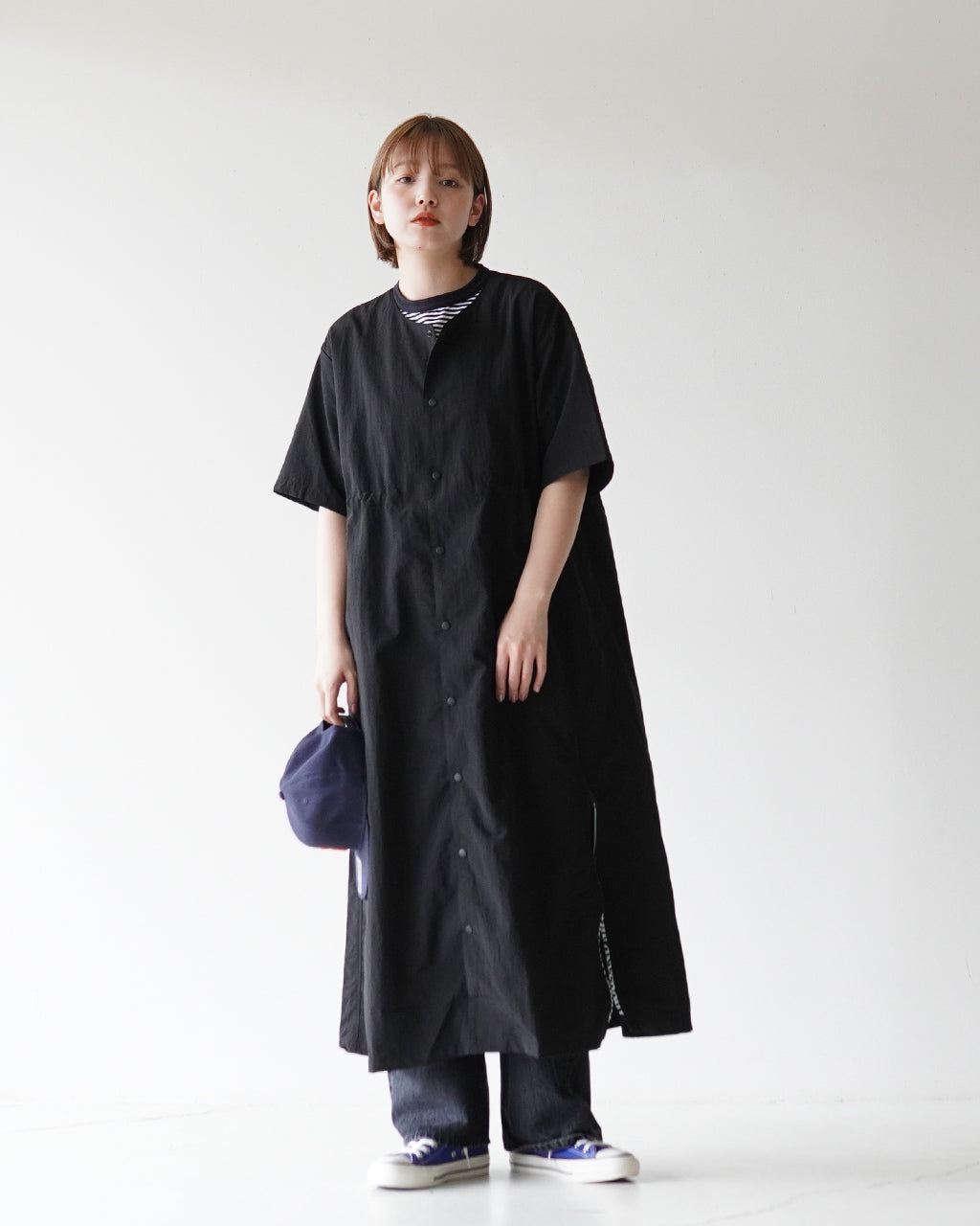 THOUSAND MILE サウザンドマイル ショートスリーブ シャツ ドレス SHORT SLEEVE SHIRT DRESS ロングワンピース  UVカット 撥水 TM241TW00072【送料無料】