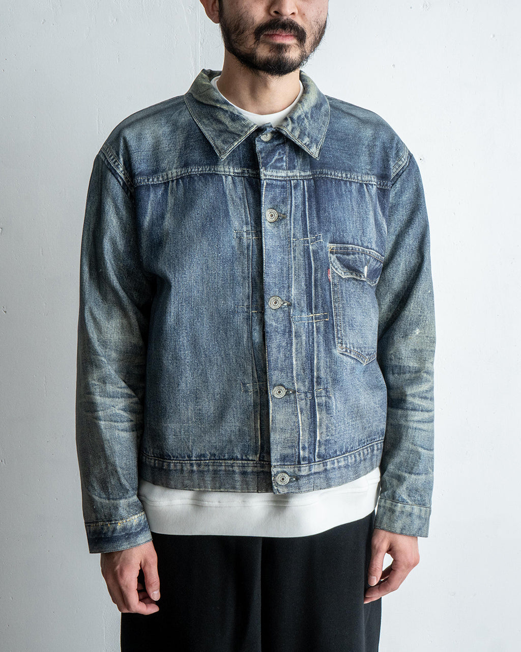 TOLQ トルク トロンプルイユ デニムジャケット ジージャン Trompe l'oeil Denim Jacket 騙し絵 25-1102【送料無料】