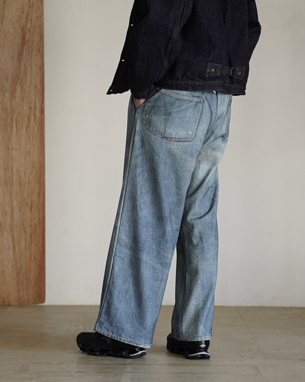 TOLQ トルク トロンプルイユ デニム スウェットパンツ メンズ Trompe l