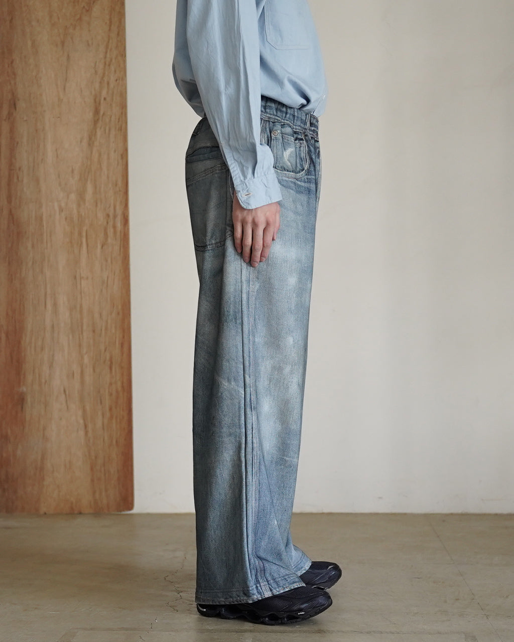 TOLQ P-ROOM THE WORLD 転写スウェットパンツ M ミリタリー TOLQ トルク トロンプルイユ デニム スウェットパンツ メンズ Trompe l