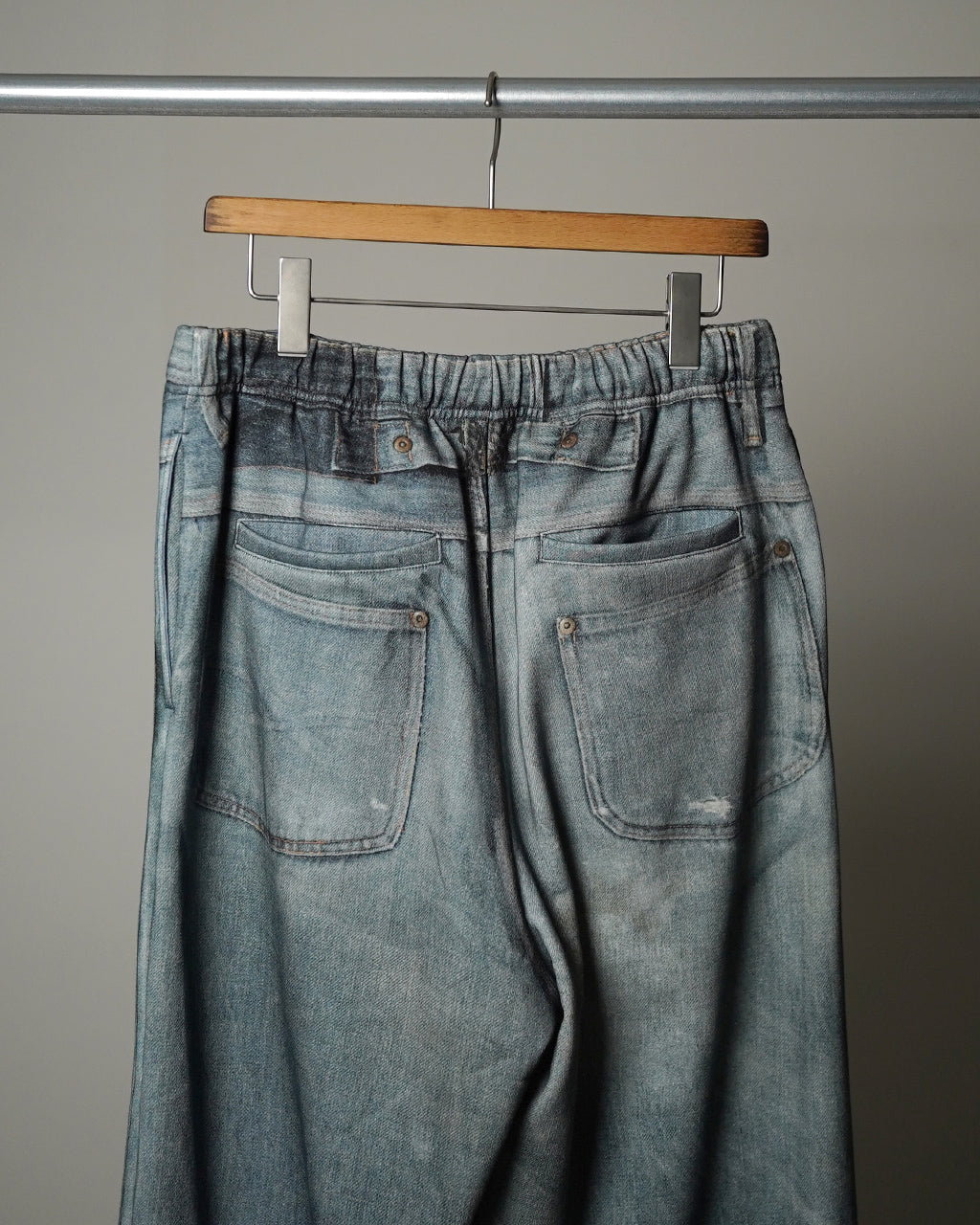 TOLQ トルク トロンプルイユ デニム スウェットパンツ メンズ Trompe l