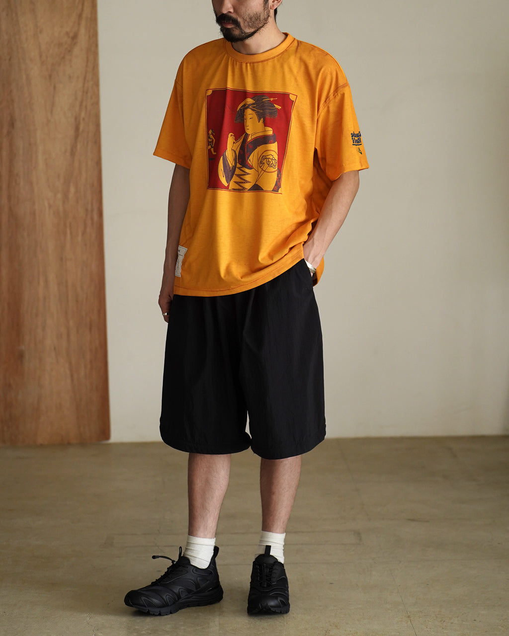 TOLQ トルク トロンプ・ルイユインバージョン ショートスリーブ 半袖 グラフィック プリント 芸者 Tシャツ | Crouka(クローカ)