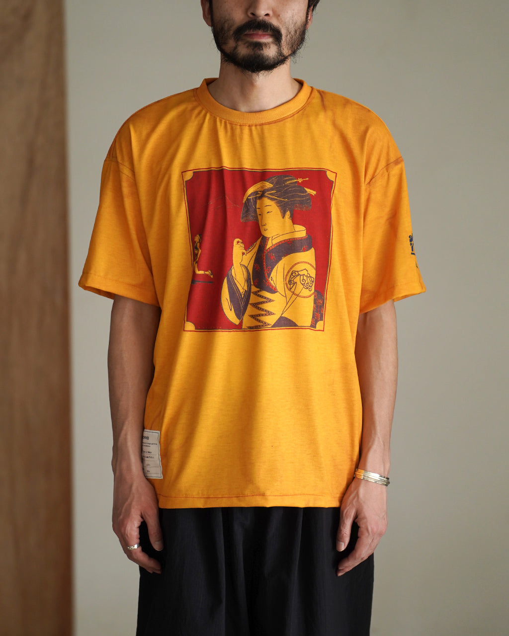 TOLQ トルク トロンプ・ルイユインバージョン ショートスリーブ 半袖 グラフィック プリント 芸者 Tシャツ | Crouka(クローカ)