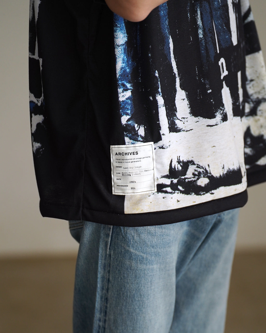 TOLQ トルク トロンプ・ルイユ スクラッチショートスリーブ 半袖 グラフィック プリント Tシャツ | Crouka(クローカ)