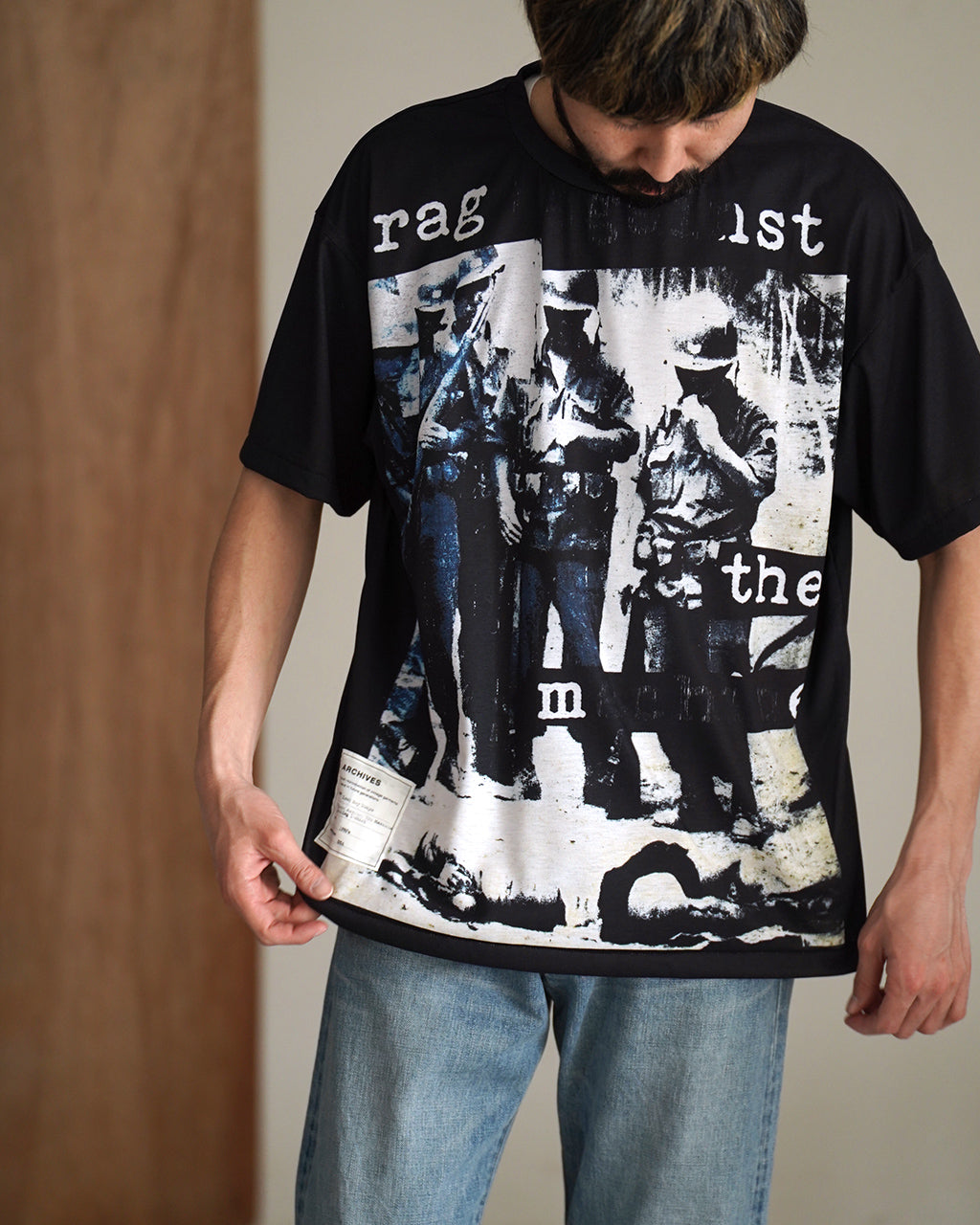 TOLQ トルク トロンプ・ルイユ スクラッチショートスリーブ 半袖 グラフィック プリント Tシャツ | Crouka(クローカ)