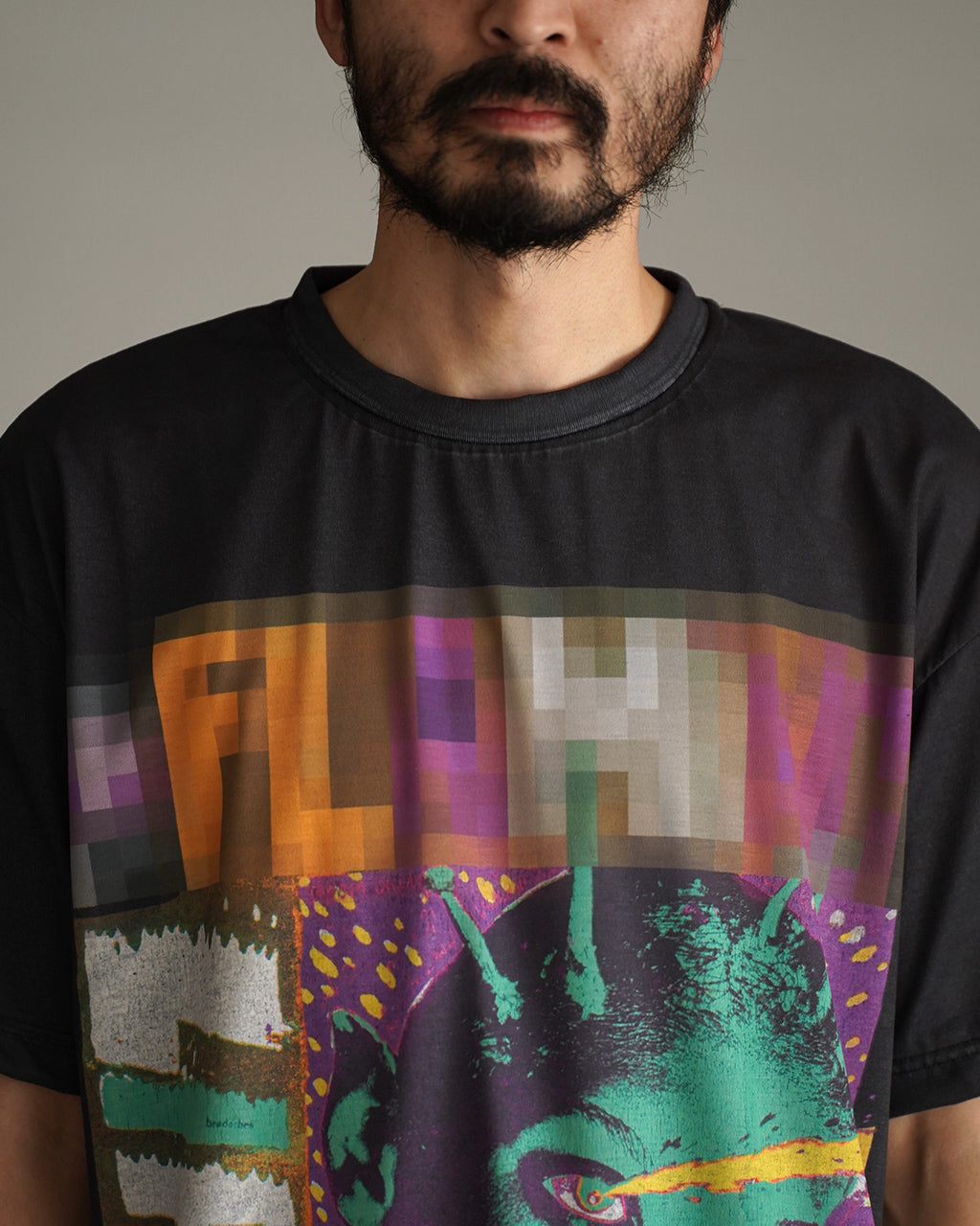 TOLQ トルク トロンプ・ルイユ モザイク ショートスリーブ グラフィック 半袖 プリントTシャツ | Crouka(クローカ)