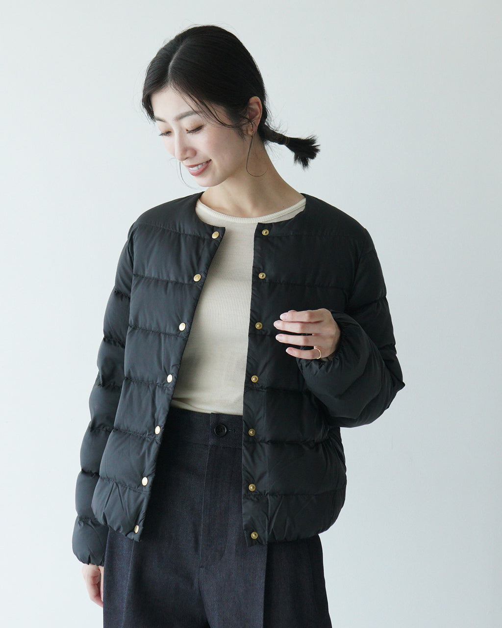 【SALE！20%OFF】Traditional Weatherwear トラディショナルウェザーウェア ショートダウンジャケット ARKLEY DOWN PACKABLE ノーカラー パッカブル 軽量 L242CIDCO0381OZ【送料無料】