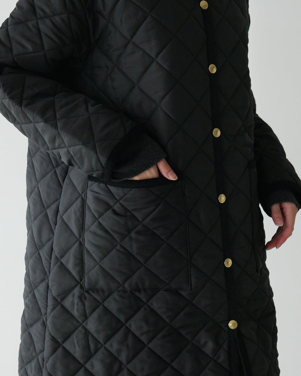 【SALE！20%OFF】Traditional Weatherwear トラディショナルウェザーウェア キルティングコート ノーカラー アークリー ロング Aライン L242APQCO0385AA【送料無料】