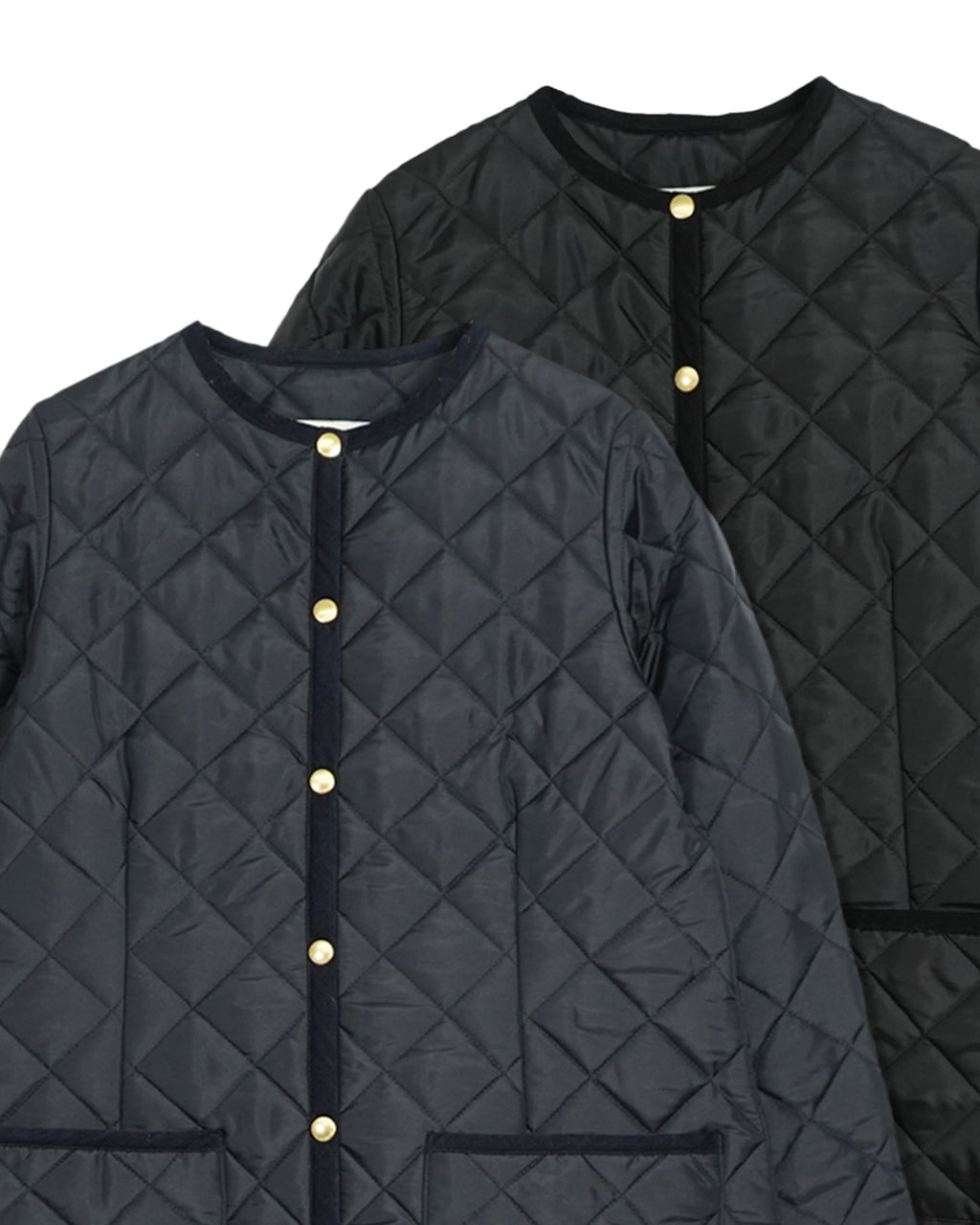 Traditional Weatherwear トラディショナルウェザーウェア キルティングコート ノーカラー アークリー ロング Aライン L242APQCO0385AA【送料無料】