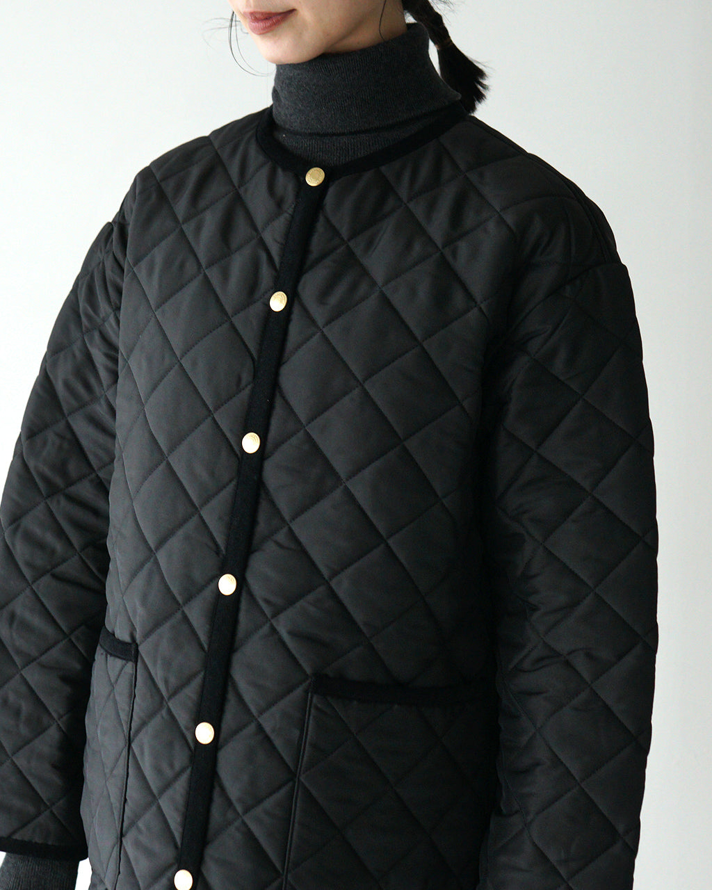 【SALE！20%OFF】Traditional Weatherwear トラディショナルウェザーウェア キルティングコート ノーカラー アークリー ロング Aライン L242APQCO0385AA【送料無料】