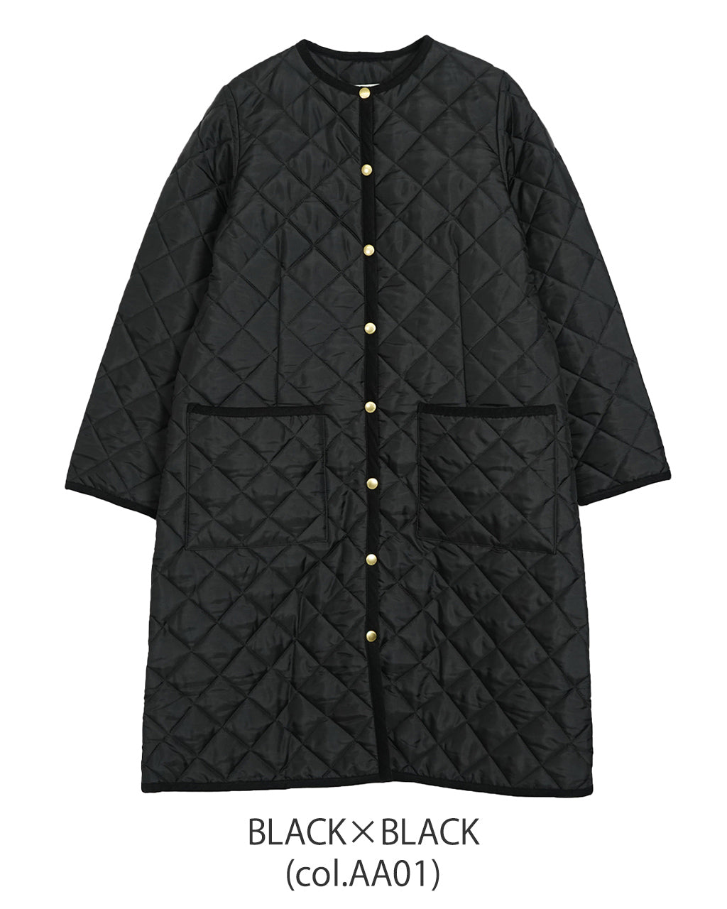 Traditional Weatherwear トラディショナルウェザーウェア キルティングコート ノーカラー アークリー ロング Aライン L242APQCO0385AA【送料無料】