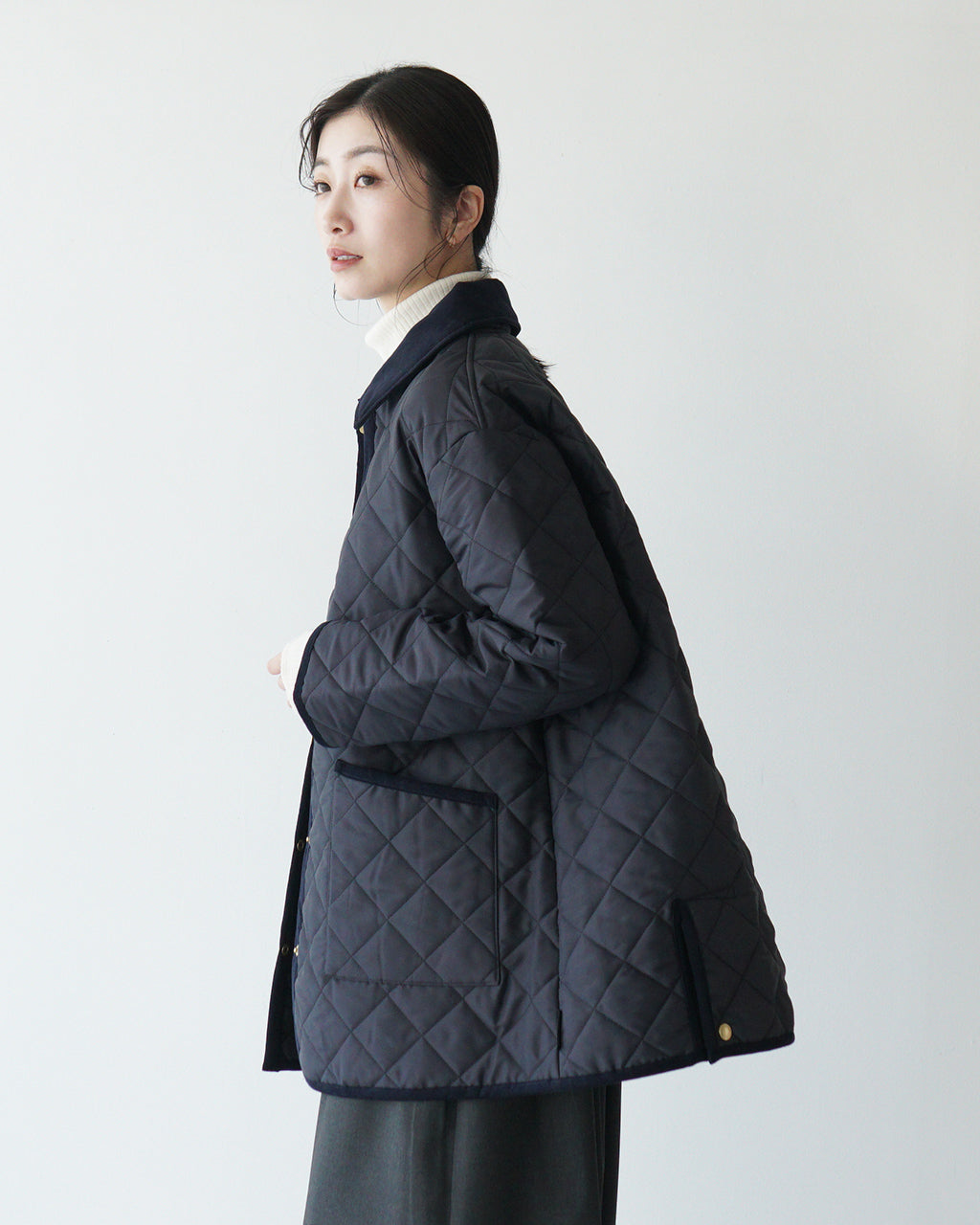 【SALE！20%OFF】Traditional Weatherwear トラディショナルウェザーウェア キルティングジャケット WAVERLY A-LINE MIDDLE ミドル丈 Aライン L242APQCO0375AA【送料無料】