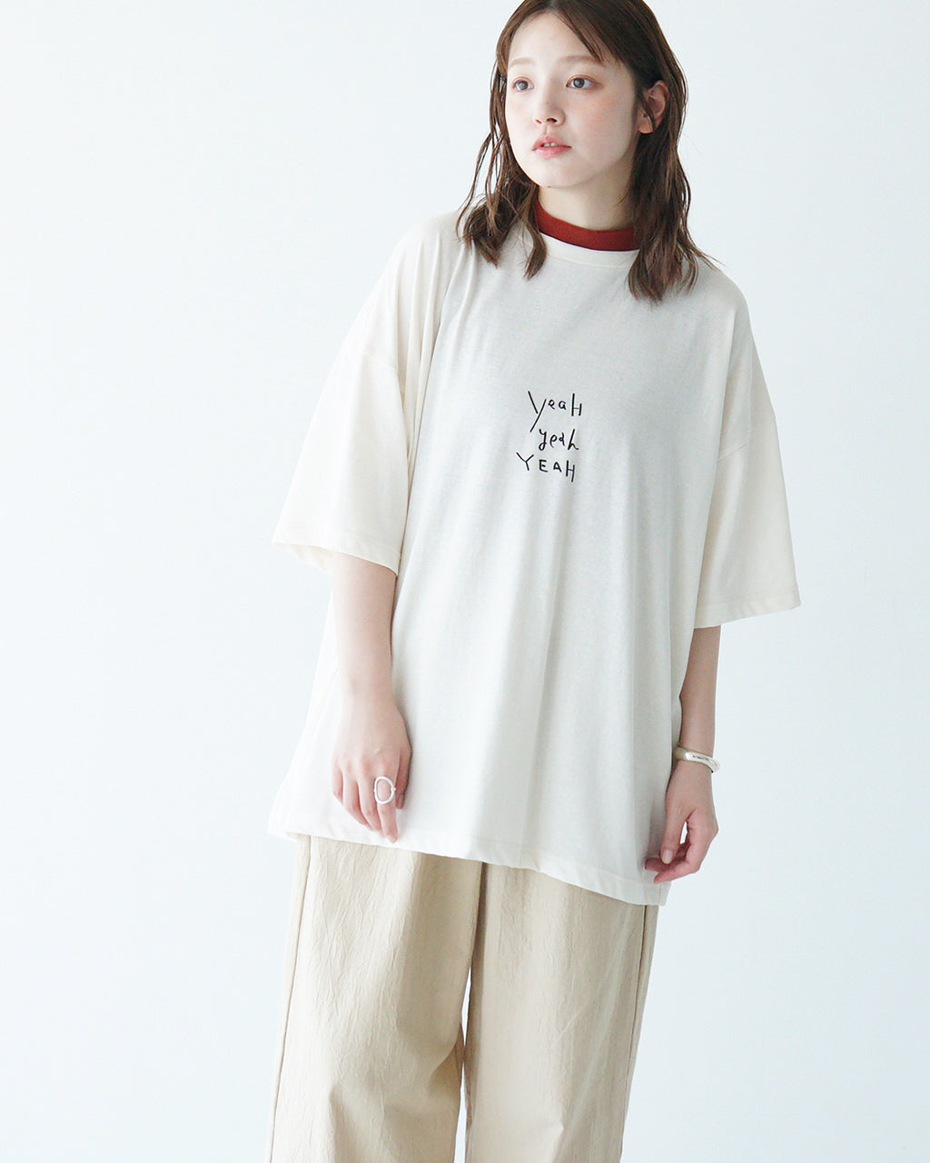 tumugu: ツムグ DEPEND天竺プリントビッグT Tシャツ トップス カットソー TC25209