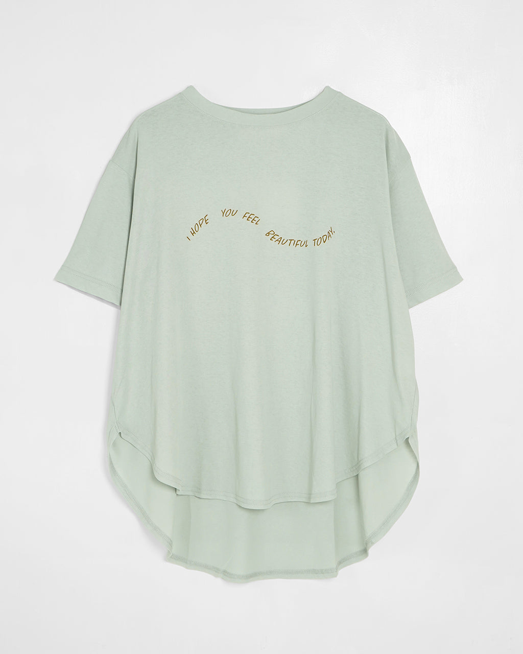 【SALE！40%OFF】tumugu ツムグ DEPEND天竺 プリント裾ラウンドT Tシャツ トップス カットソー TC25210