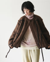 UNFIL アンフィル mohair & shetland wool jumbo loop-knit jacket モヘア & シェットランド ...
