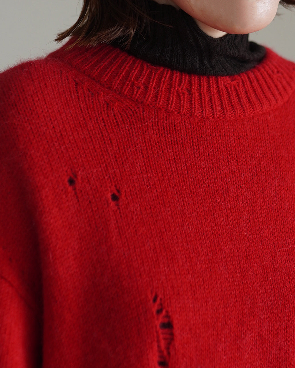 royal baby alpaca damage pattern-knit P/O WXFL-UW130