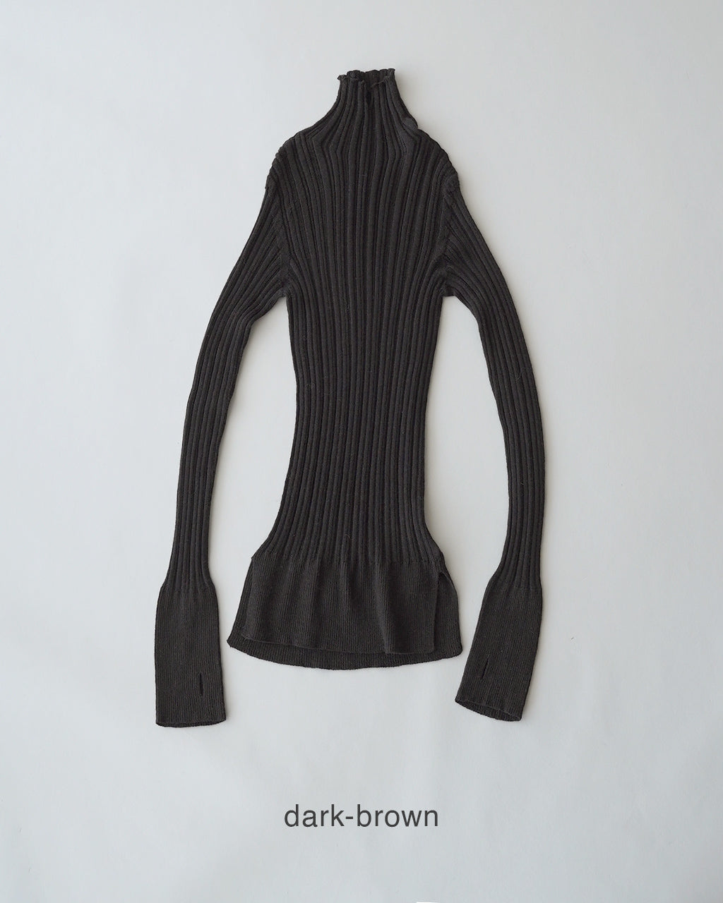 UNFIL アンフィル royal baby alpaca random ribbed-knit high-neck P